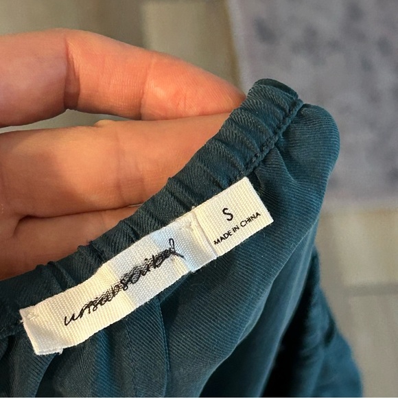 Unsubscribed 100% Silk Wide‑Leg Pants High Rise, Drawstring, Pockets, Sz S NWOT - Picture 4 of 5